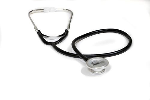 PRIMACARE ستيثوسكوب برايم كير DS-9290-BK بحجم الكبار 22" للأدوات التشخيصية والفحص، خفيف الوزن ورأس مزدوج من الألمنيوم، أسود - Image 2