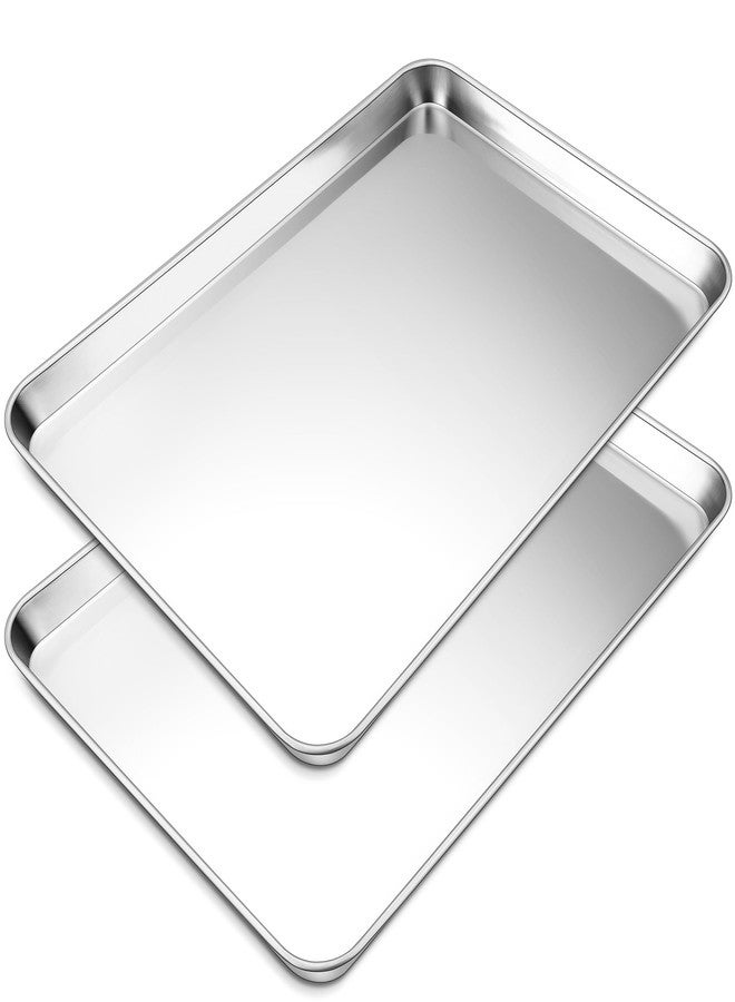 P&P CHEF Baking Cookie Sheet Set of 2, 19.6 Inch Stainless Steel Cookie Sheet Pan, Large Baking Pan Bakeware, Heavy Duty & Healthy, Oven & Dishwasher Safe - Image 1