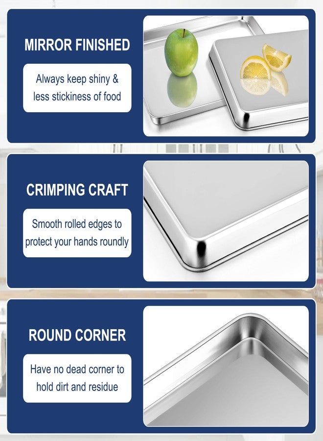 P&P CHEF Baking Cookie Sheet Set of 2, 19.6 Inch Stainless Steel Cookie Sheet Pan, Large Baking Pan Bakeware, Heavy Duty & Healthy, Oven & Dishwasher Safe - Image 3