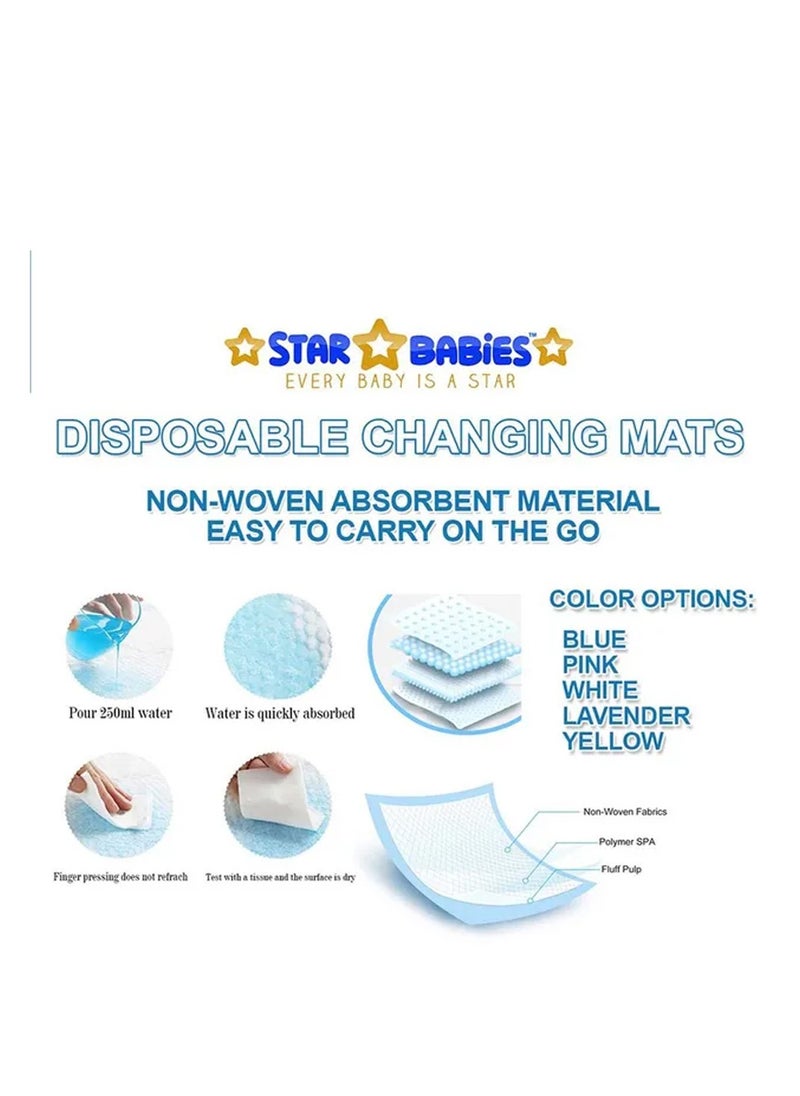A TO Z A to Z - Disposable Changing Mat size (45cm x 60cm) Large- Premium Quality for Baby Soft Ultra Absorbent Waterproof Pack of 210 -Lavender  - Image 3