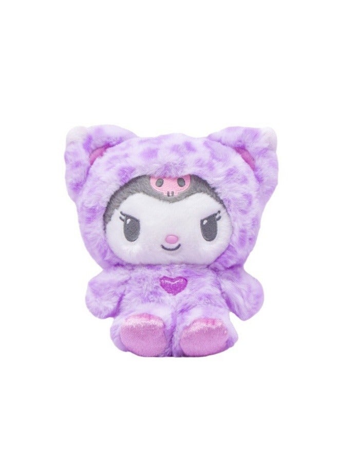 general Love Latte Leopard pattern HelloKitty Plush toy Sanrio Kuromi plush doll suitable for home decoration The best gift for family and friends 20cm - Image 1
