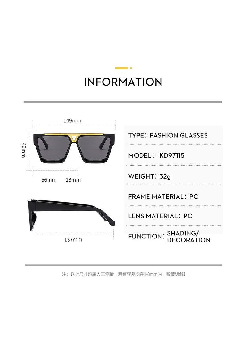KASTWAVE 3 Pairs Oversized Square Sunglasses for Women Men, Y2K Retro Sunglasses UV400 Protection, Fashion Trend Vintage Sunglasses - Image 5