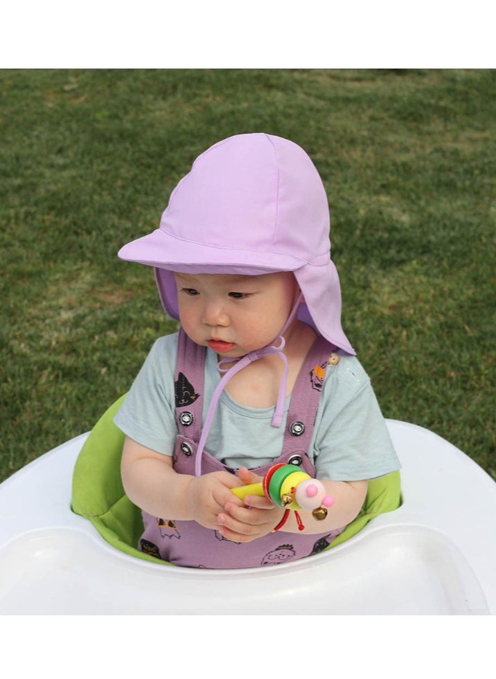 Generic Kids UV Protection Sun Hat Toddler Summer Beach Wide Brim Hat, Purple,S  - Image 2
