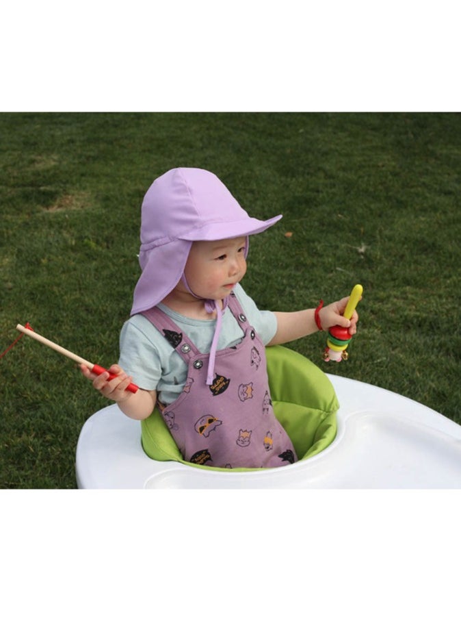 Generic Kids UV Protection Sun Hat Toddler Summer Beach Wide Brim Hat, Purple,S  - Image 3