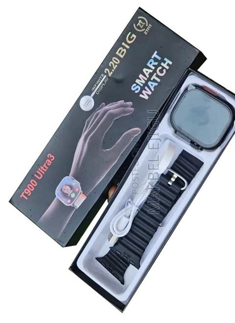 T900 Ultra 3   Smart Watch 2.2 Inch display NFC Bluetooth V5 Call Waterproof Wireless Charger