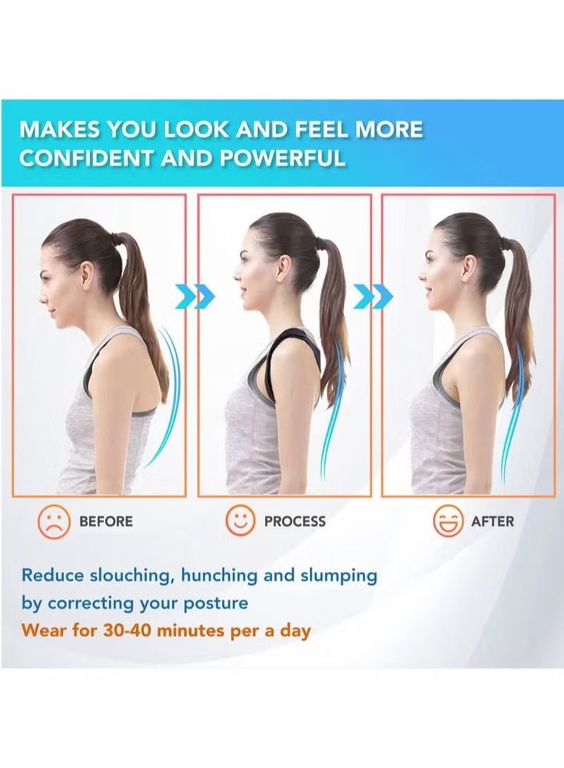 Adjustable Posture Corrector Back Support Brace Belt Back Posture Corrector for Men and Women Providing Shoulder Neck Back Pain Relief - Image 3