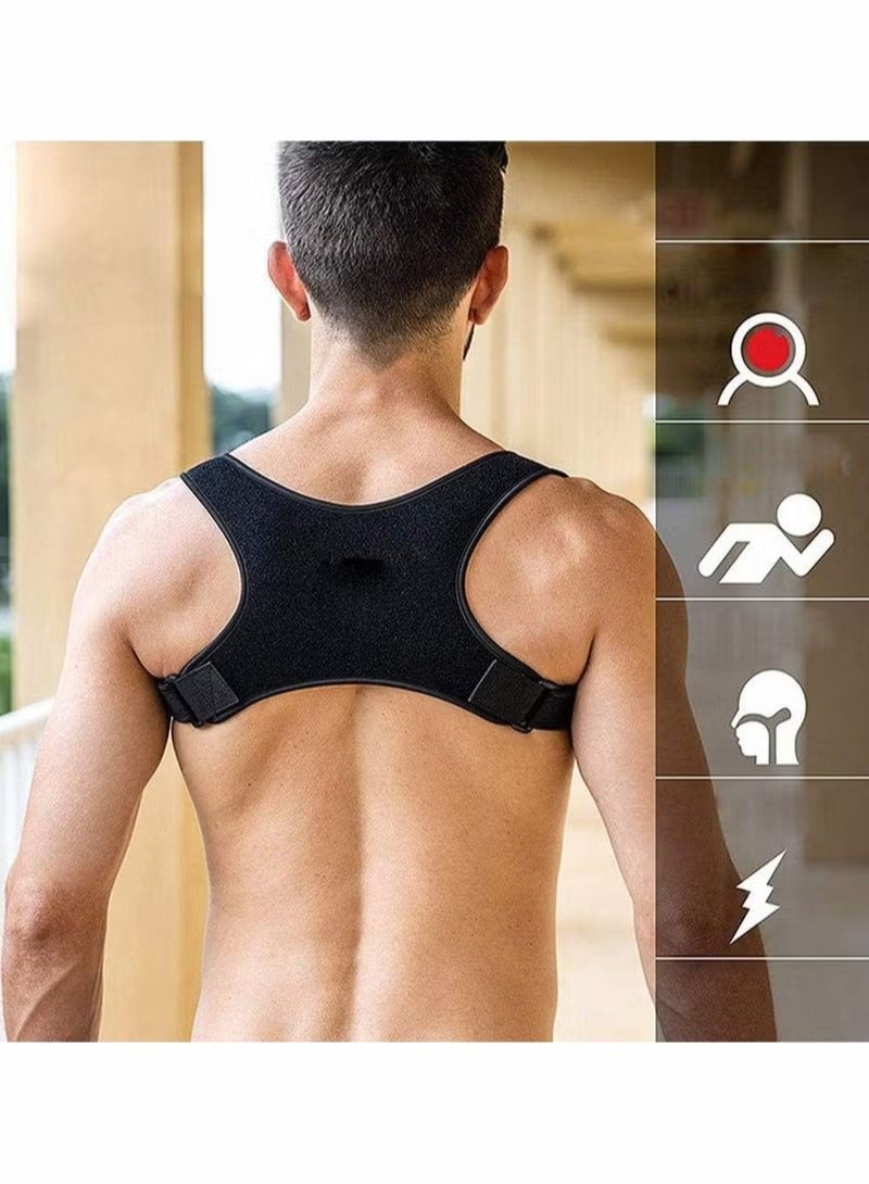 Adjustable Posture Corrector Back Support Brace Belt Back Posture Corrector for Men and Women Providing Shoulder Neck Back Pain Relief - Image 2
