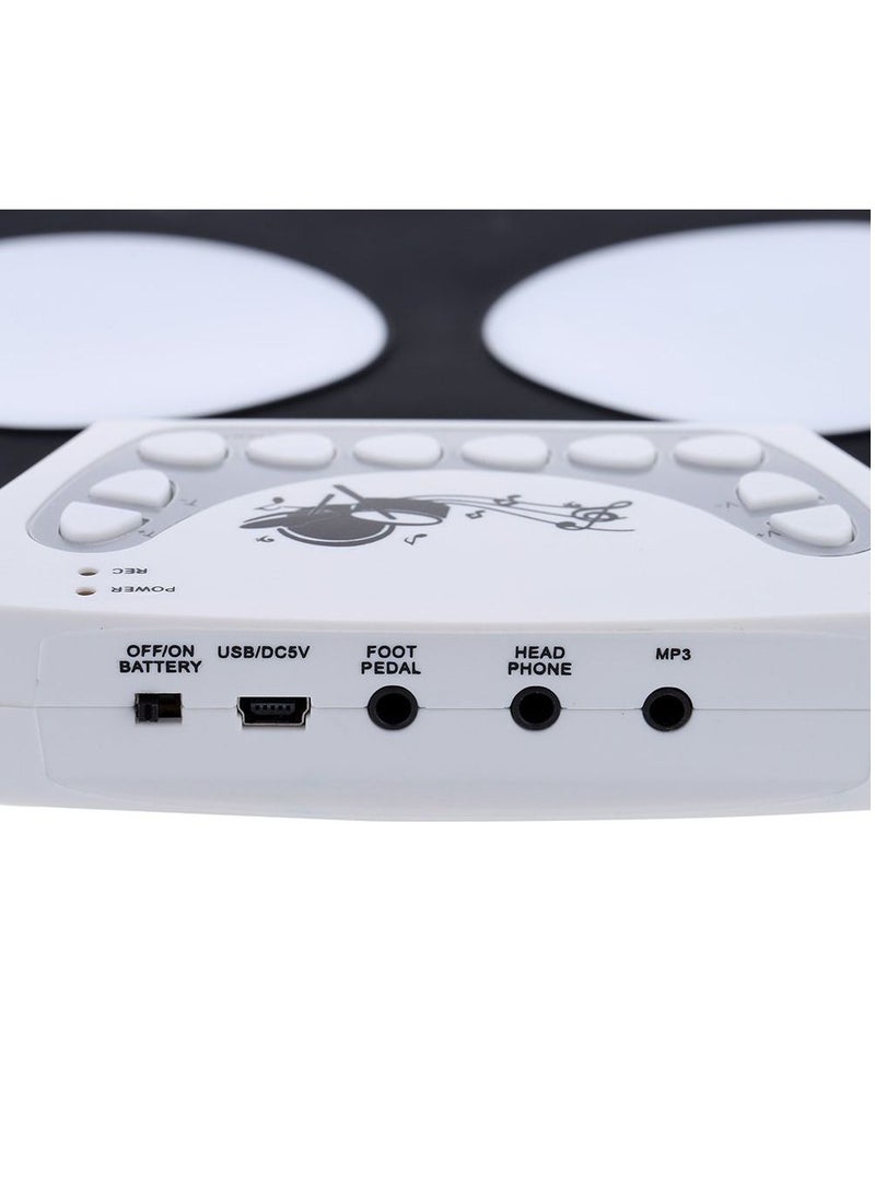 null - 1 Set Roll up Drum Pad Kit Silicon Foldable with Stick Portable Drum Electronic Drum USB Drum - Image 1