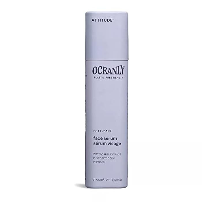 ATTITUDE Oceanly Face Serum Stick, EWG Verified, Plastic-free, Plant and Mineral-Based Ingredients, Vegan and Cruelty-free Beauty Products, PHYTO AGE, Unscented, 1 Ounce - Image 1