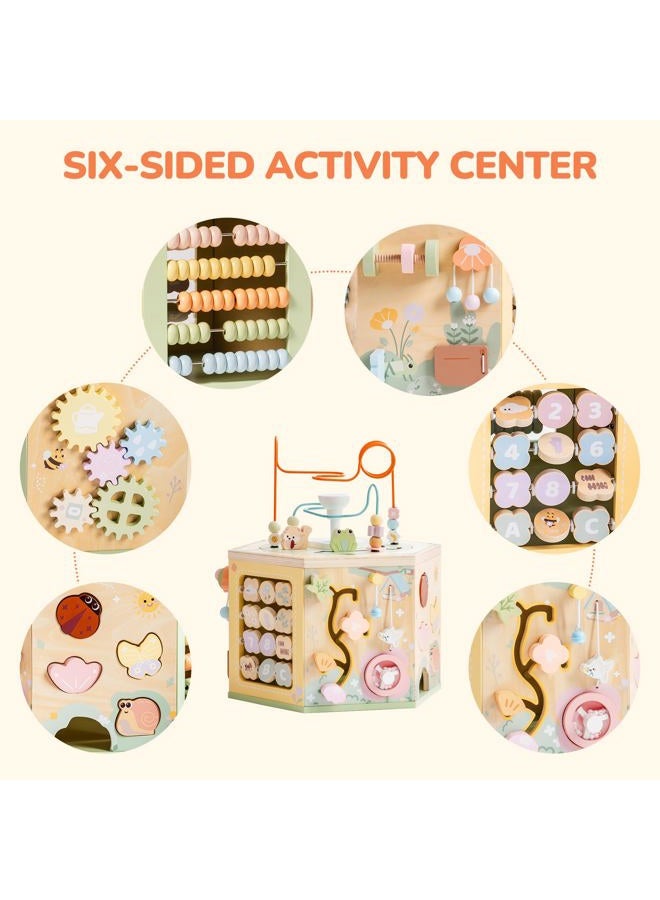 ROBUD Wooden Motor Skills Cube, Large Motor Skills Toy from 1 Year, Activity Cube from 12 Months, Activity Cube for Toddlers - Image 2