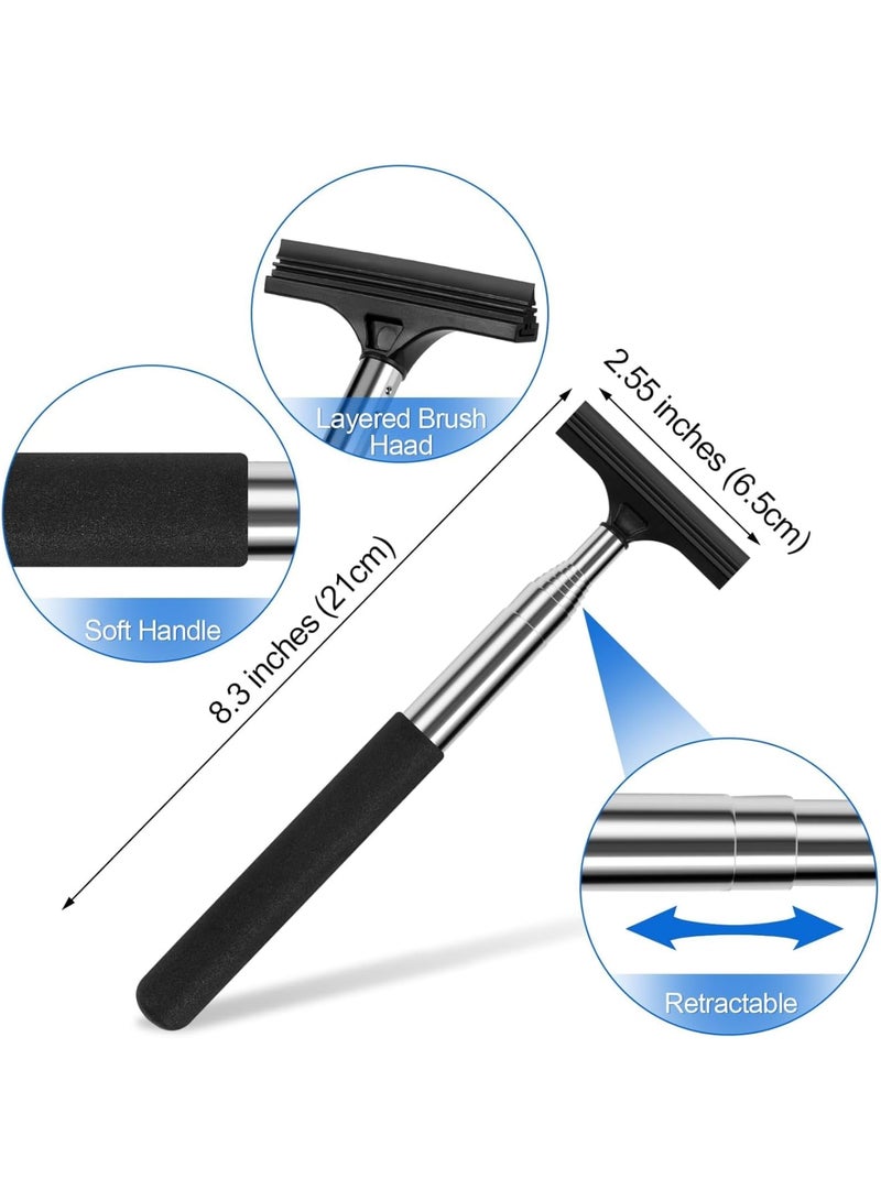 Cobest 2 Pcs Car Mirror Wiper, 38.6in Handle Car Side Mirror Squeegee, Car Mirror Squeegee, Side Mirror Squeegee, Mini Squeegee for Rainy Foggy Weather - Image 2