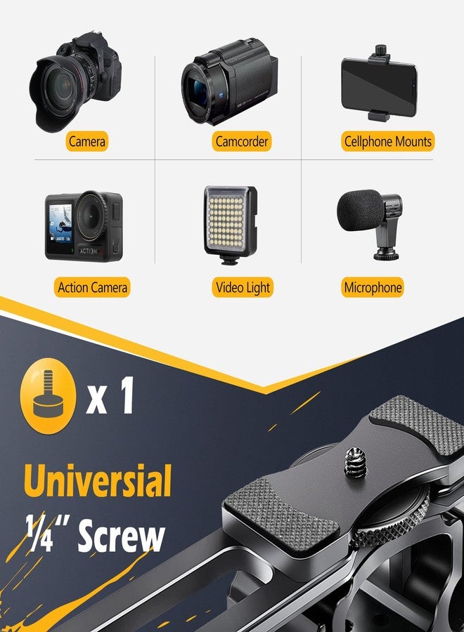 Zeadio Camera Video Rig Cage, Aluminum Filmmaking Movie Making Kit with Top Handle, Arca Type Base and two 15mm Rod Guide, Compatible with all DSLR Camera and Camcorder - Image 5