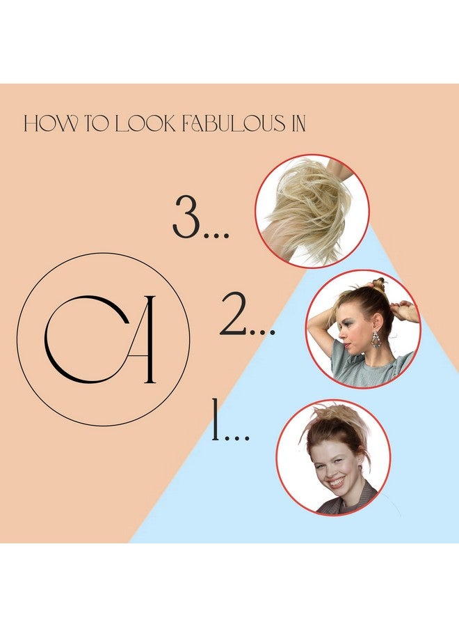 CAISHA Big Hairpiece Scrunchy Updo Bridal Hairstyle Curly Messy Bun Gray Mix G19E - Image 4