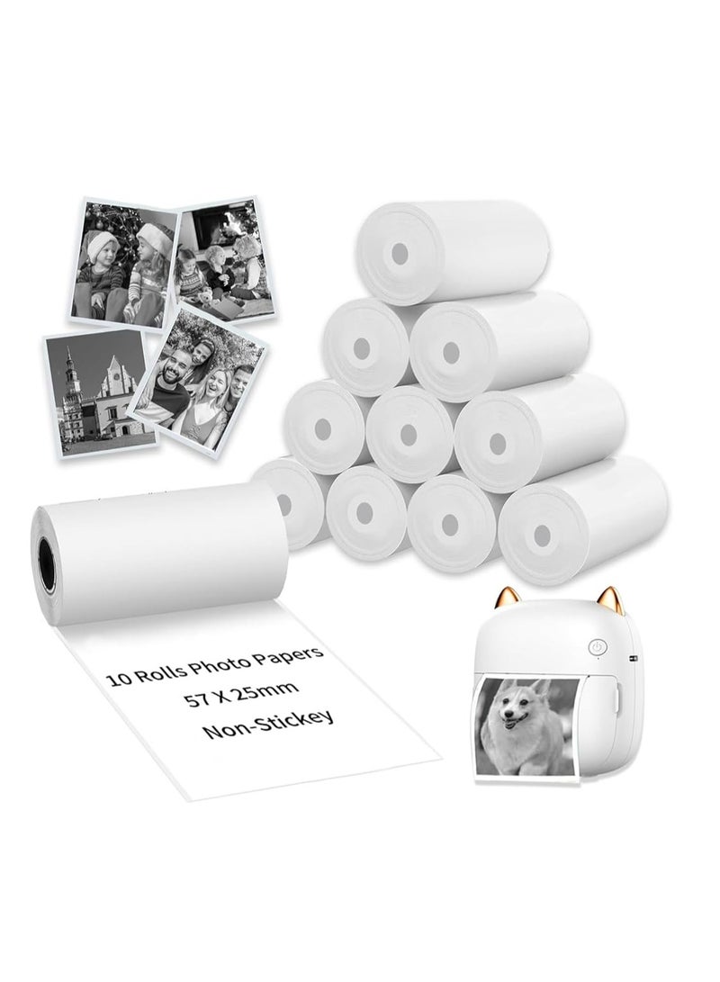 Terabyte 10-piece Printable Thermal Paper Rolls for Thermal Printers 57x25mm - Image 1