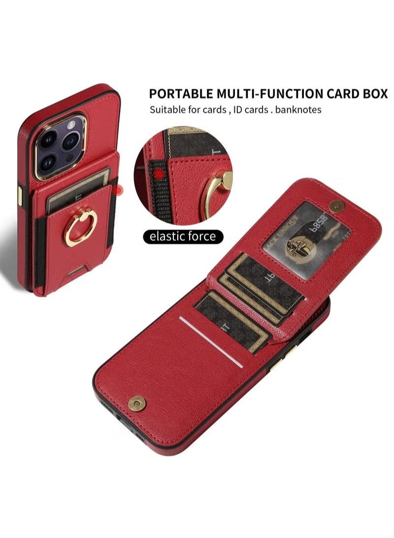X-level iPhone 15 Pro Max/iPhone 15 Ultra Case Wallet With Credit Card Cover With Flip Premium Leather Phone Ring Stand Holder Kickstand Heavy Duty Protective Cover Accessories Protection  - Image 5