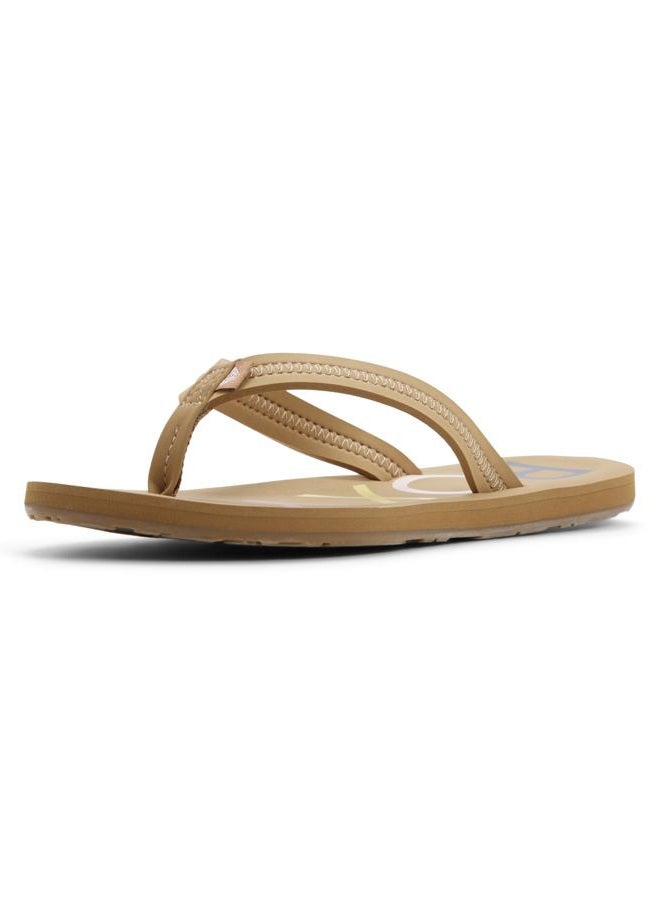 Roxy womens Vista Flip-flop Sandal, Tan 20, 37 EU - Image 1