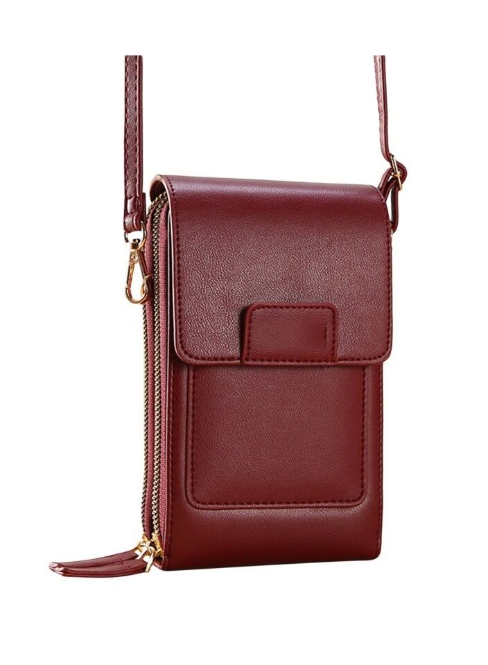 Women Bags Soft Leather Wallets Touch Screen Cell Phone Purse Crossbody 