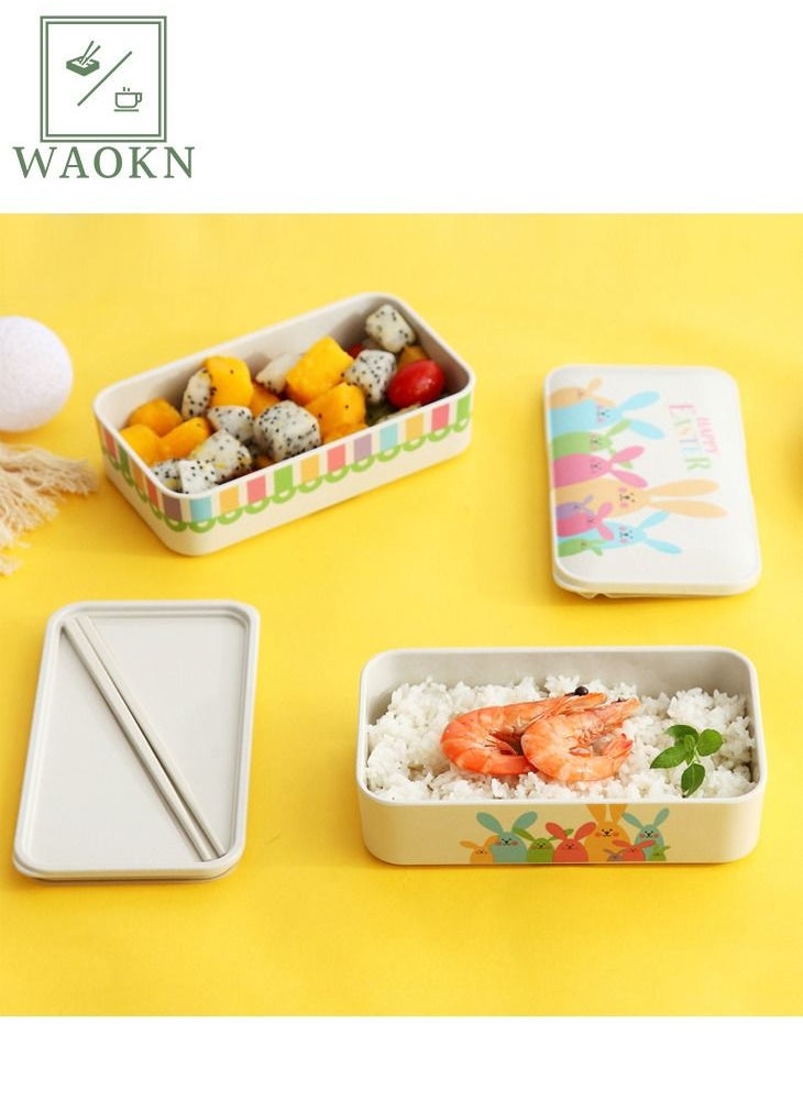 Japanese Bento Box All-in-One Stackable Bento Lunch Box Container Leakproof Eco-Friendly Meal Prep Containers for Men Women Microwave and Dishwasher Safe Easy Wash Rabbit - pzsku/Z36315A4BC3B74FB4E487Z/45/_/1713142631/63f7ac13-dd9c-4362-84d4-cef7ae98a10e