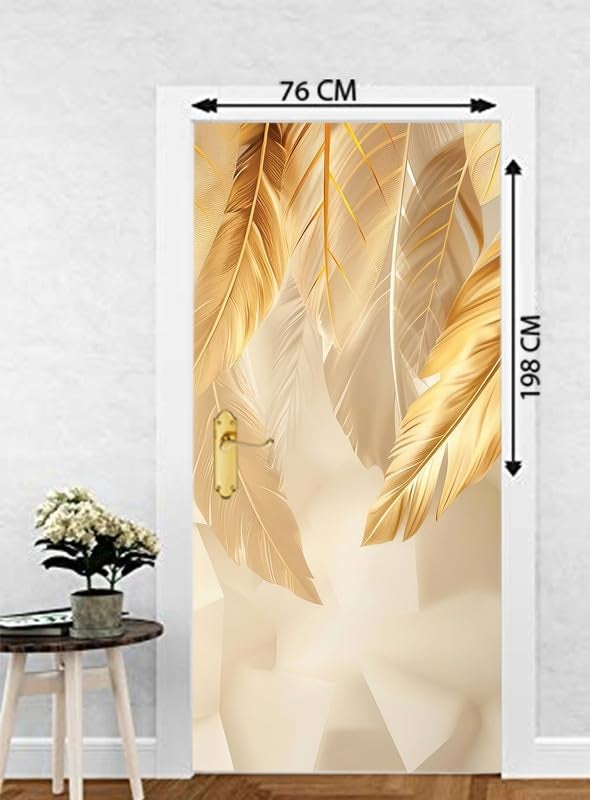 DECOR PRODUCTION Door Wallpaper | Strong PVC Material Decorative Sticker | Wallpaper for Home Doors/Almirah, Home Decor Items etc (Self Adhesive Door Deca, 30x76 Inch)_11 - Image 5