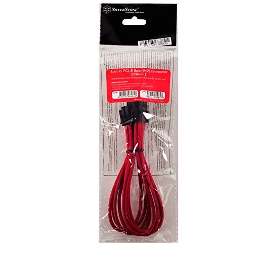 Silverstone Tek Sleeved Extension Power Supply Cable with 1 x 8-Pin to PCI-E 8-Pin Connector (PP07-PCIR) - Image 3