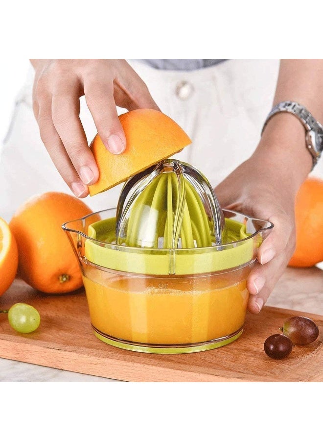 Manual Hand Squeezer, Citrus Lemon Orange Juicer, with Built in Measuring Cup and Grater, Non-Slip Base, Rotation Press with Strainer, for Fruits Lemons and Limes - Image 2
