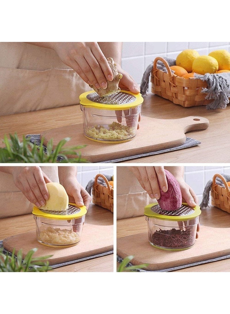 Manual Hand Squeezer, Citrus Lemon Orange Juicer, with Built in Measuring Cup and Grater, Non-Slip Base, Rotation Press with Strainer, for Fruits Lemons and Limes - Image 3