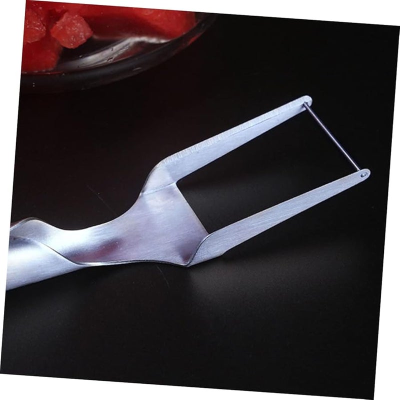 Stainless Steel Watermelon Cutter Set 2 Piece Multi Functional Fruit Splitter for Kitchen - Image 5