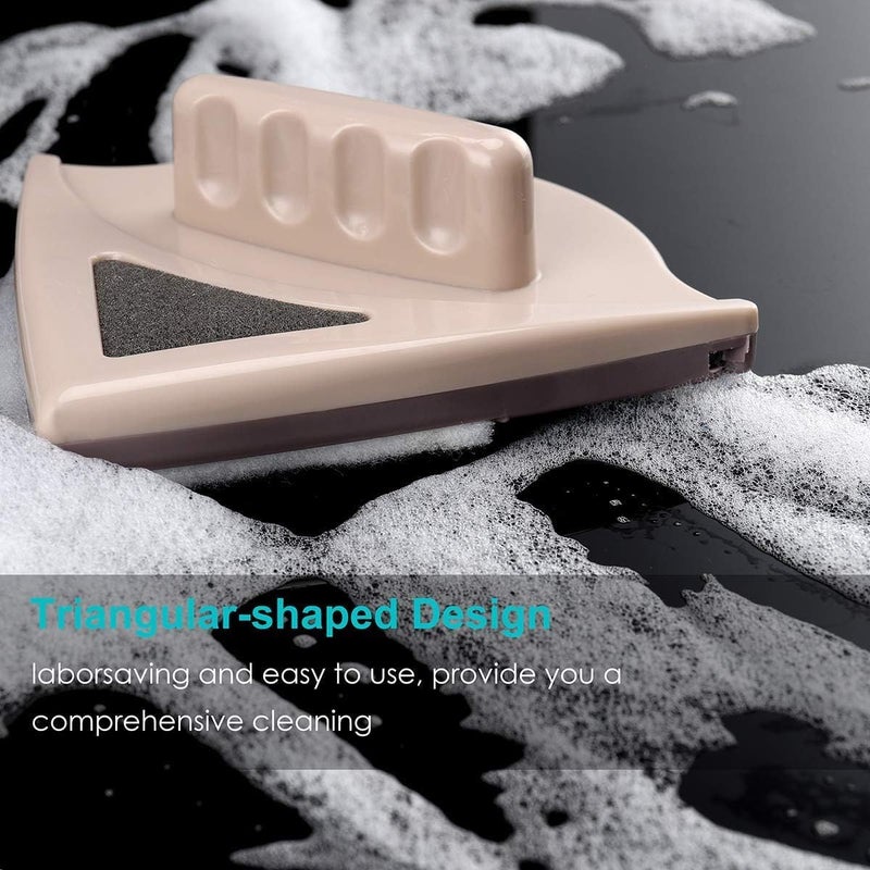 Derovan Double‑Side Magnetic Window Cleaner – Adjustable Force for 4–30 mm Glass (Triangular 19 cm Pads, 2.5 m Safety Cord) – High‑Rise & Car‑Glass Squeegee + Sponge Set - Image 4