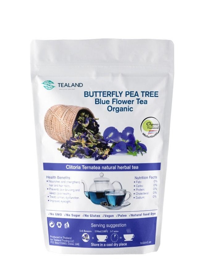 Tealand Blue Natural Herbal Butterfly Pea Thai Orchid Flower Tea 60g  - Image 1