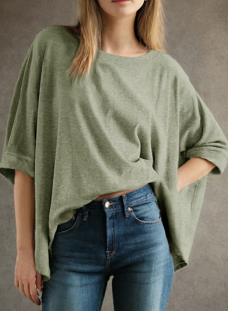 Dokotoo Summer Shirts for Women Plus Size Crop Womens Tops Trendy Cute Ladies Fashion 2026 Spring Workout Gym Clothes Oversized Tshirts Casual Solid Blouses T-Shirts Women's Clothing Outfits Tees - Image 2