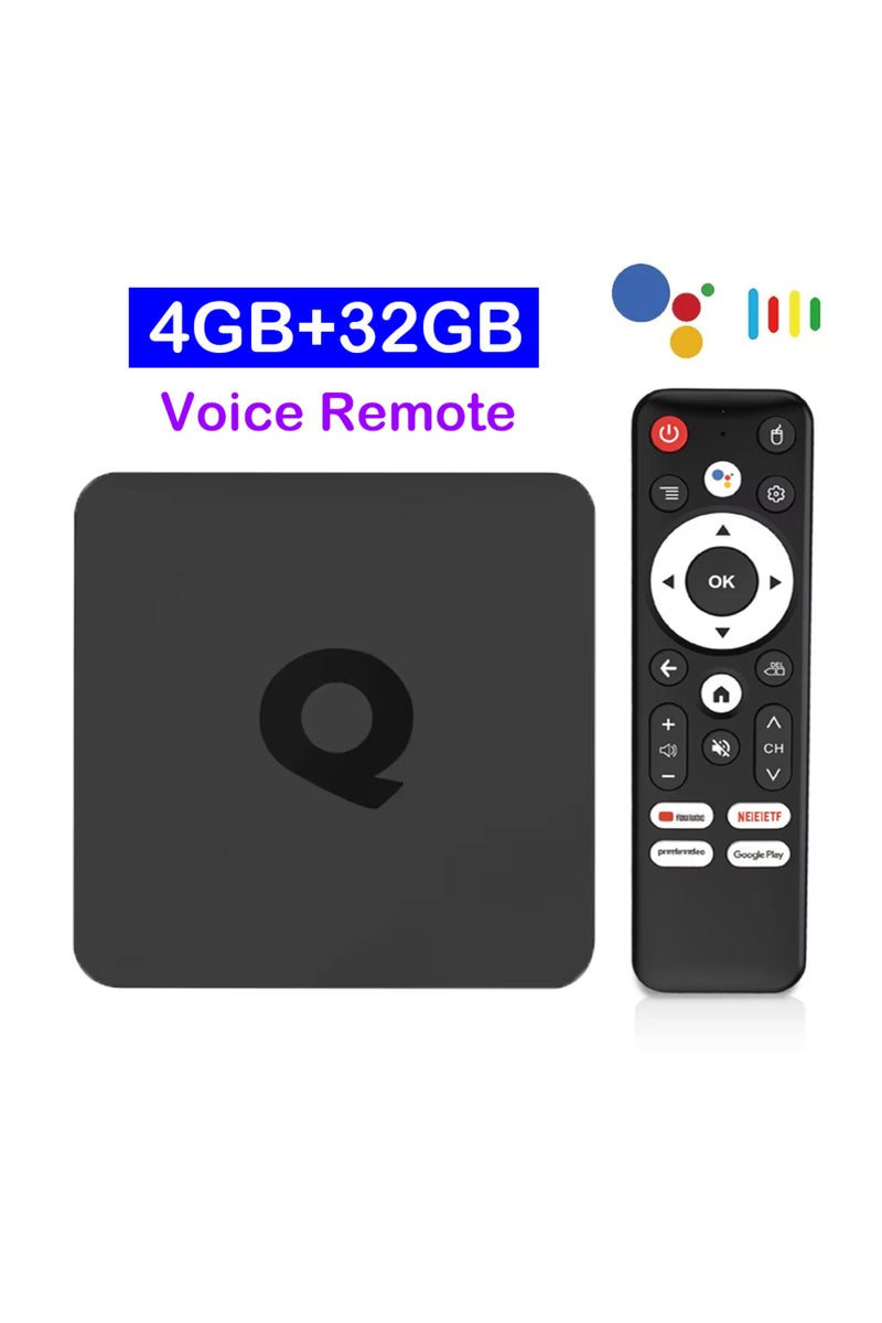 erorex EU Plug 4G 32G Voice Remote Q1 Android 14 Smart TV Box Allwinner H313 Wifi 5G Streaming Media Player