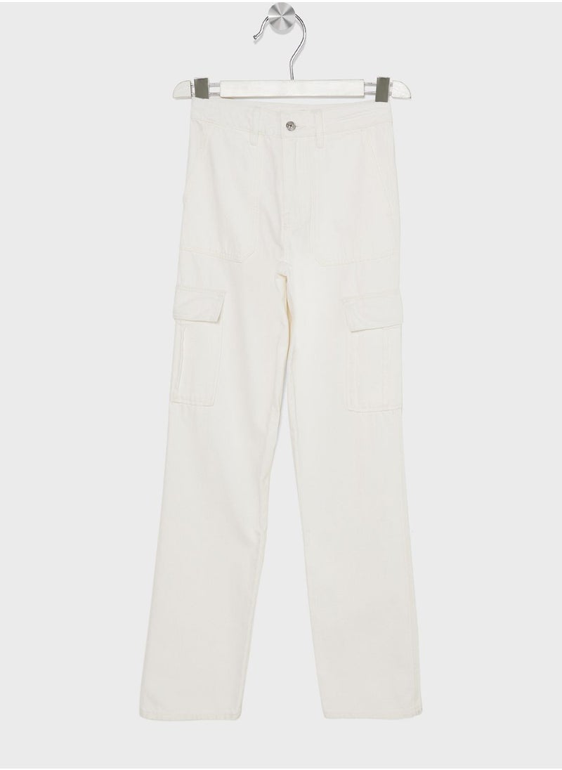 MANGO - Youth Strait Fit Cargo Jeans - Image 1