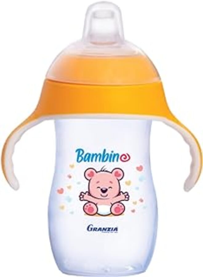 Granzia Bambino Baby Natural Water & Juice Cup Orange Color 280 ML