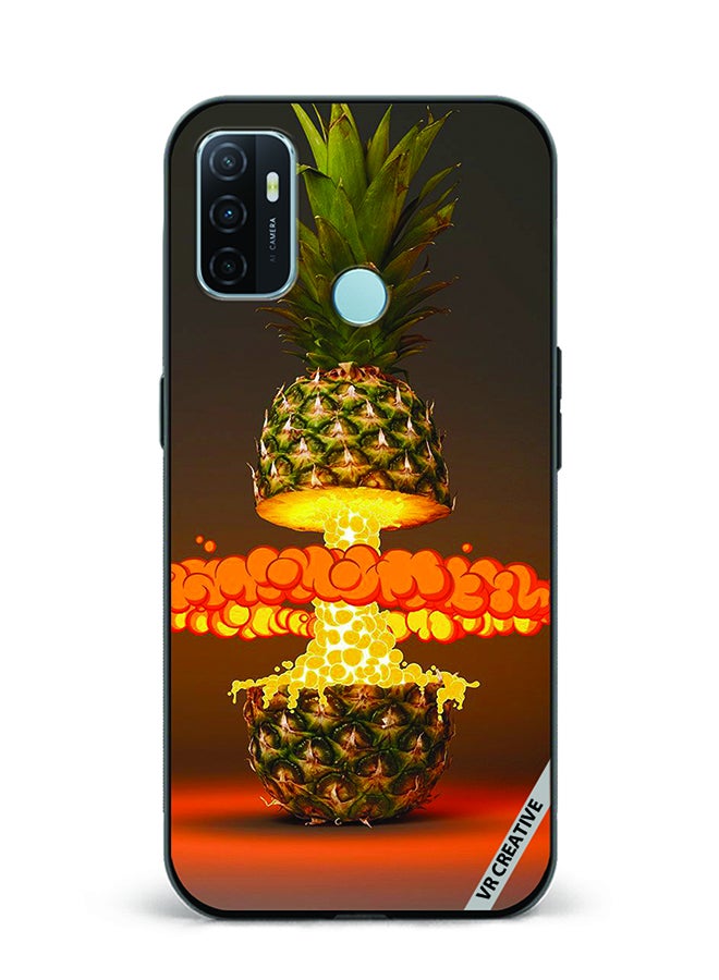 VR CREATIVE Protective Case Cover For Oppo A53 Fire Pineapple Design Multicolour - Image 1