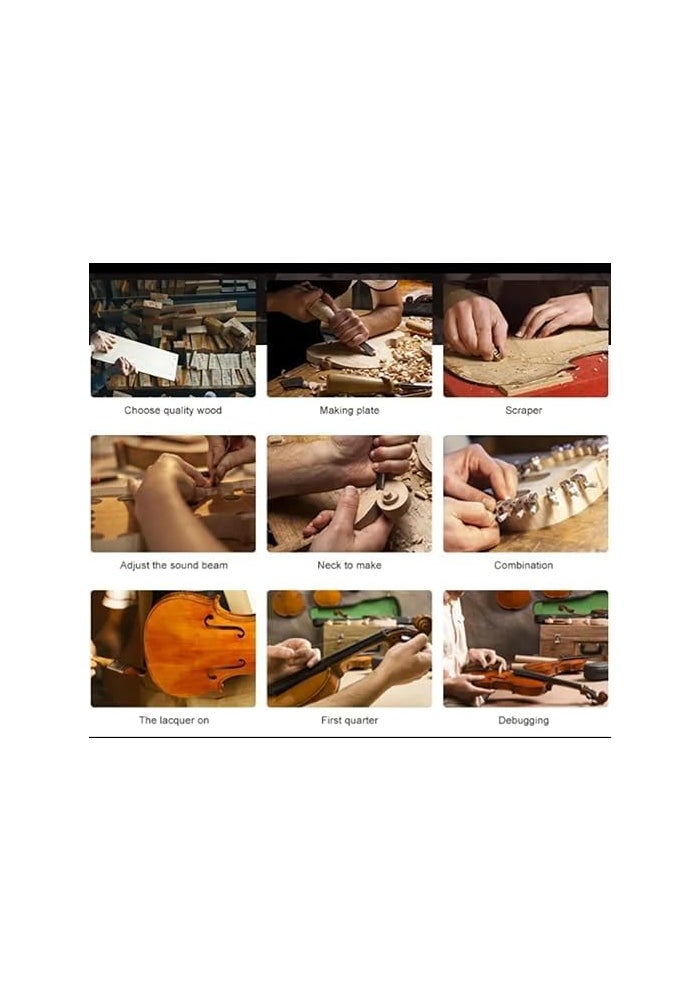 MegArya Handmade 4/4 Acoustic Violin Set - Image 4