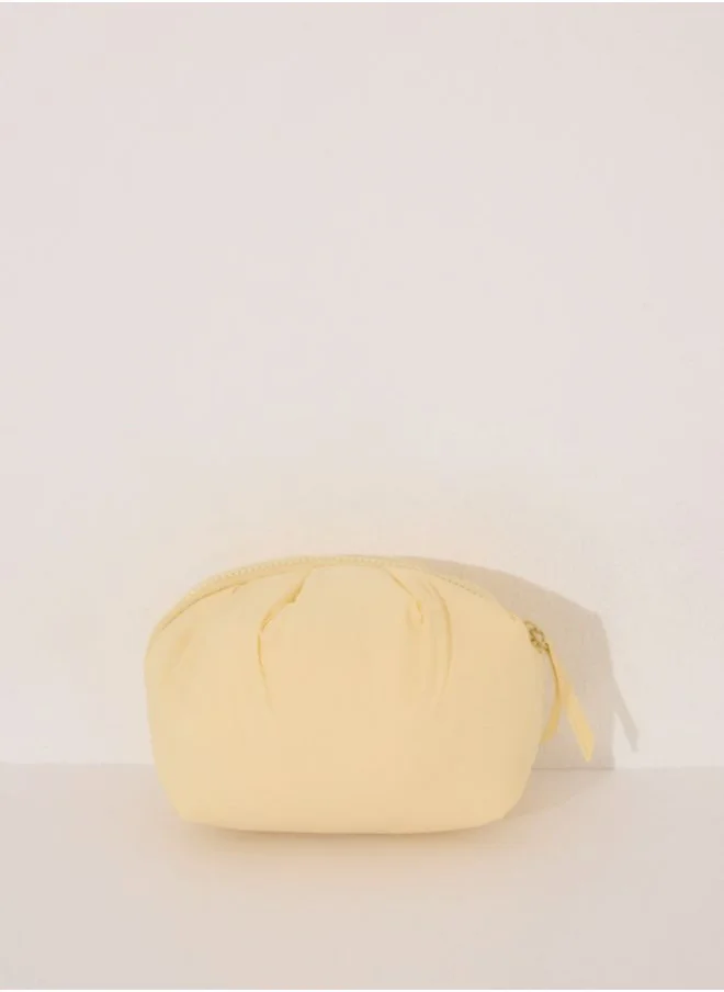 women'secret Medium yellow nylon cloud vanity case