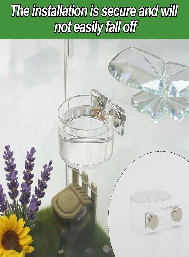 CYUXING Jumping Spider Feeding Dish Cover, Decorative Magnetic Plastic Water Bowl and Tweezers, Jumping Spider Enclosure Accessories Magnetic Water Bowl Easy to Install - Image 5