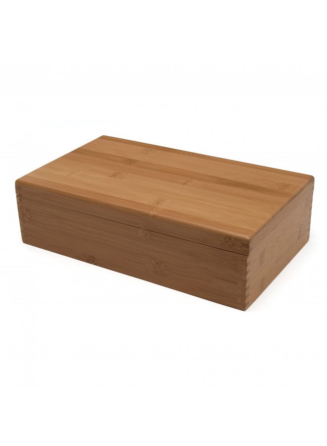 Lipper International Bamboo Wood Tea Box with 8 Compartments, 12-3/8" x 7-3/8" x 3-3/5" - Image 2