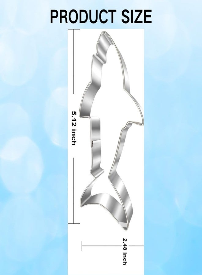 LUBTOSMN Large White Shark Cookie Cutter-5.1 Inches-Cookie Cutters Molds for Shark Themed Birthday Pool Party Supplies - Image 5