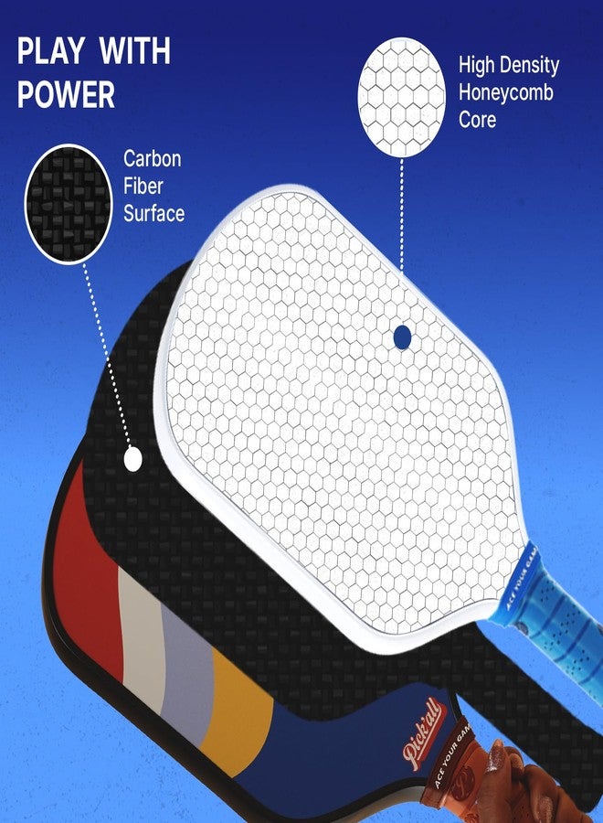 Pick’all Raw Carbon Fiber Strong Spin & Power Surface | Thermoformed Wide Face 16MM Advanced Series Pickleball Paddle - Edge - Image 3