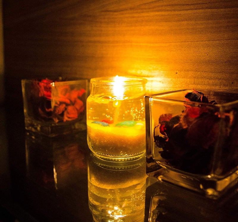 EIN SOF Gel Candles Unscented Gel Candles in a Jar for Home DecorationFestivalEventsParty Pack of 1