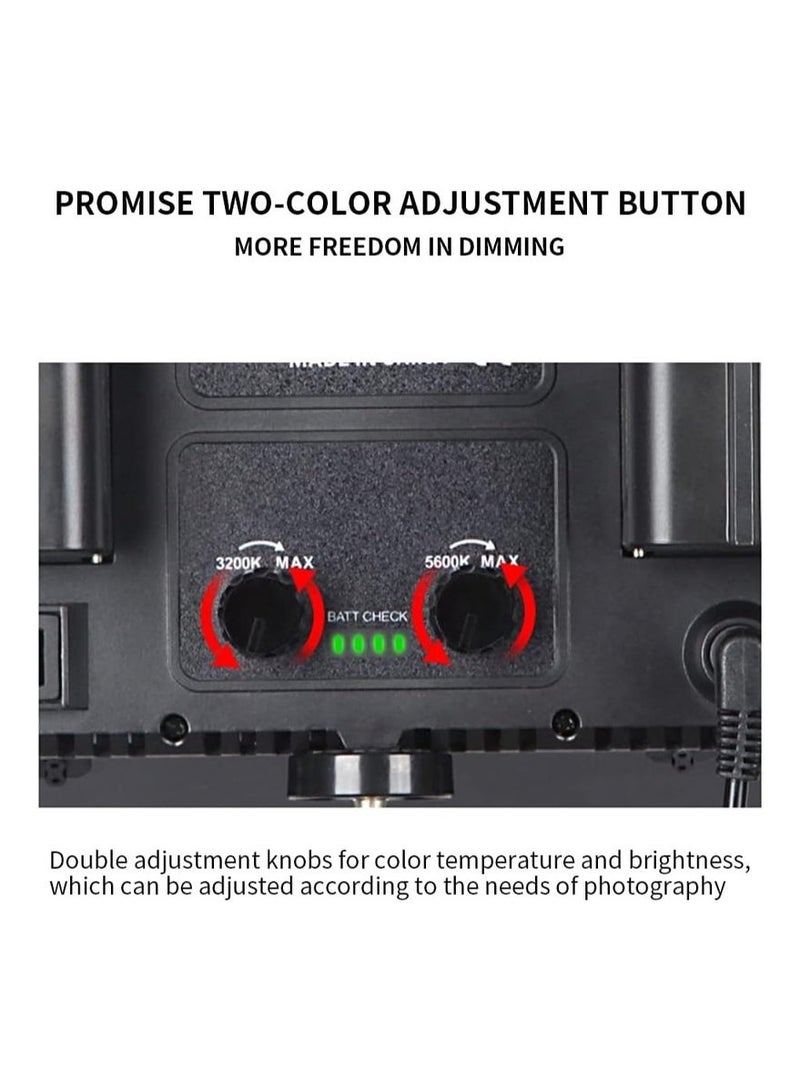 LEDIN 600 LED Light Kit, Rechargeable and Plug-Powered Camera Light, 3200K-5600K, Video Conference Live Light - Image 3