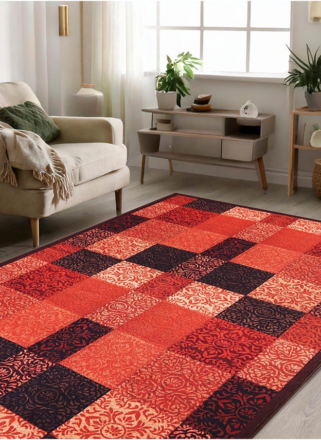 Status Contract Printed Vintage Home Floor Decor Carpet Rug Anti Skid Backing for Home, Living, Office, Rooms & Bedroom, 121 X 182 Cm  - Image 1