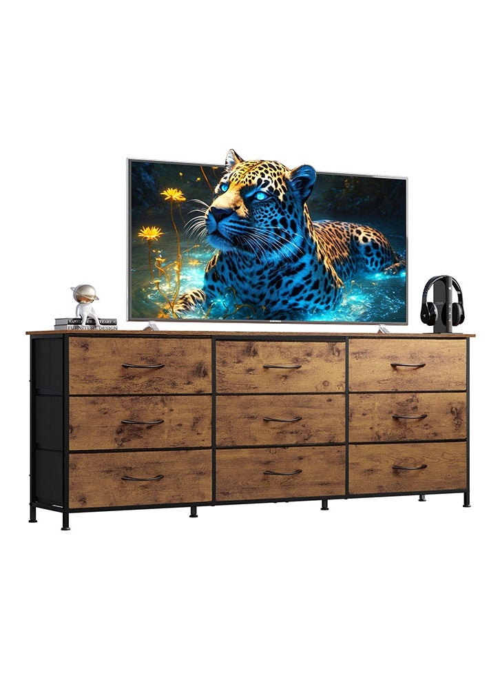 keke 9-drawer large size TV model For inside Bed Home Bed Room Brown Color 63" inch - Image 1