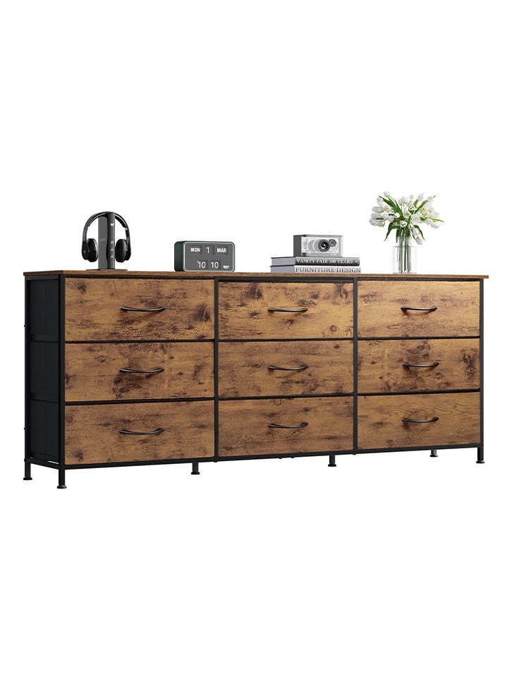 keke 9-drawer large size TV model For inside Bed Home Bed Room Brown Color 63" inch - Image 2