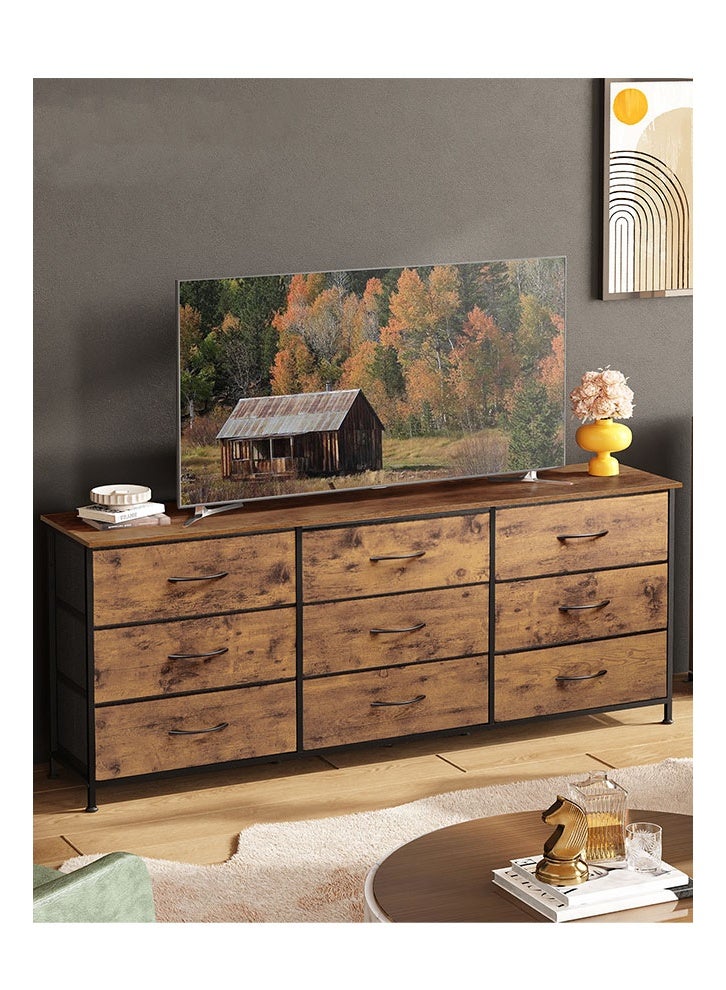 keke 9-drawer large size TV model For inside Bed Home Bed Room Brown Color 63" inch - Image 4