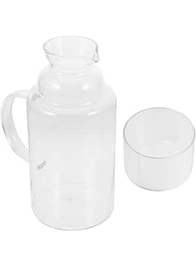 Thickened Heat Resistant Borosilicate Glass Water Pitcher For Hot Cold Drinks Tea Brewing 1 Set - Image 1