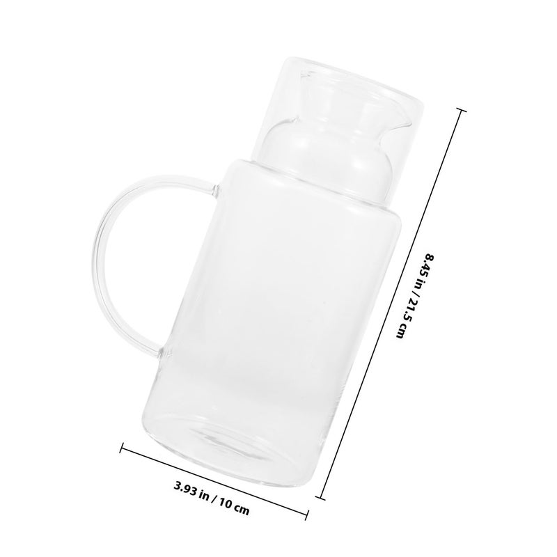 Thickened Heat Resistant Borosilicate Glass Water Pitcher For Hot Cold Drinks Tea Brewing 1 Set - Image 3