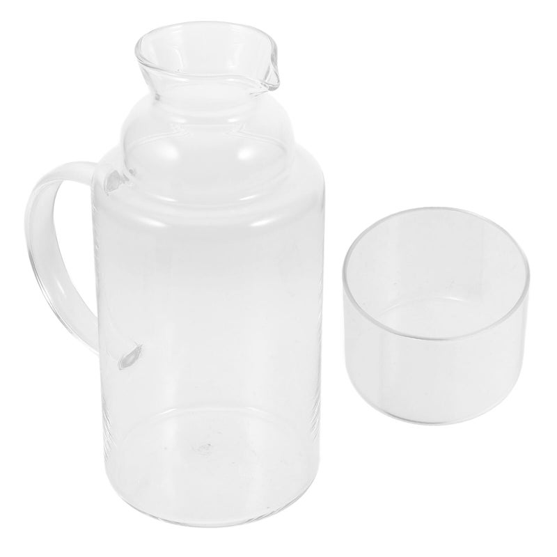 Thickened Heat Resistant Borosilicate Glass Water Pitcher For Hot Cold Drinks Tea Brewing 1 Set - Image 2