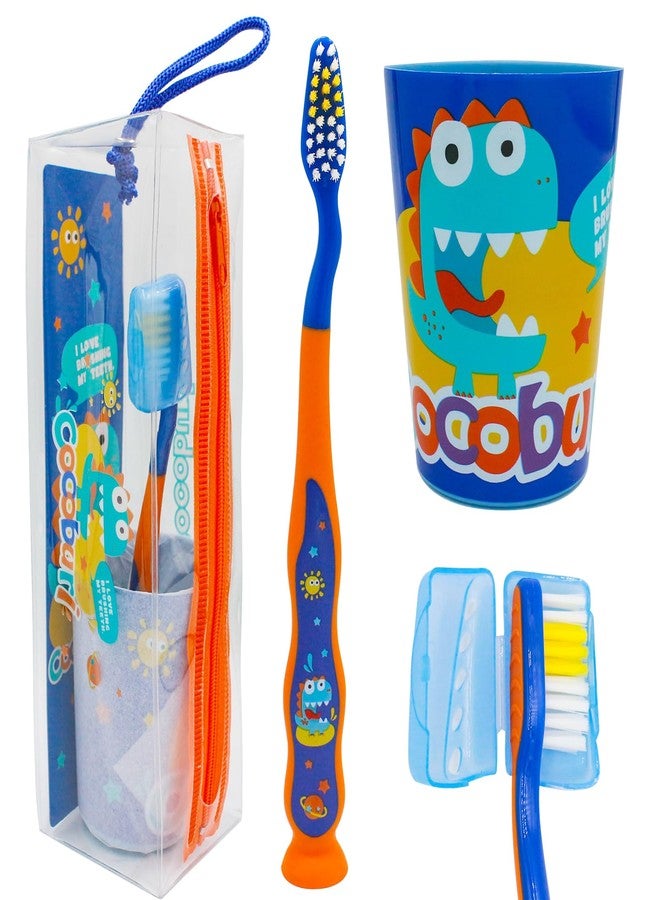 COCOBURI Travel Toothbrush Kit for Teens on The Go, Complete Portable Dental Set with Toothbrush,Toothbrush Cap, Cup Included and Carry Bag,BPA Free,Compact for Trips & Sleepovers - Image 1